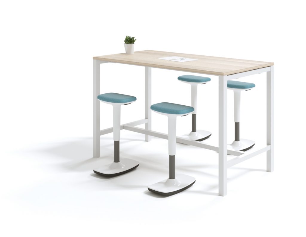 Mesa de Oficina Eco Alta con taburetes - Minimalista y Funcional - Limobel Inwo