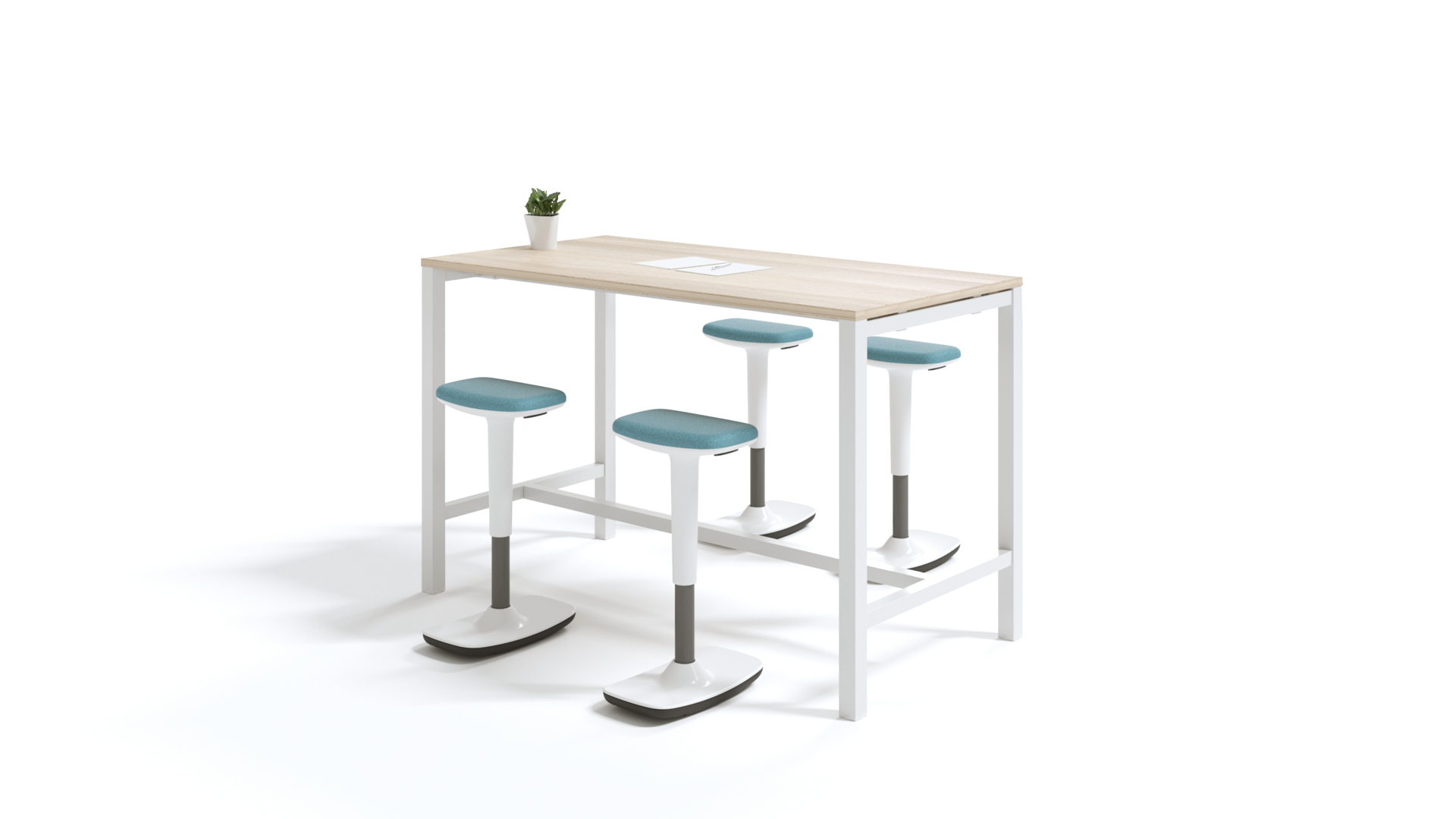 Mesa de Oficina Eco Alta con taburetes - Minimalista y Funcional - Limobel Inwo