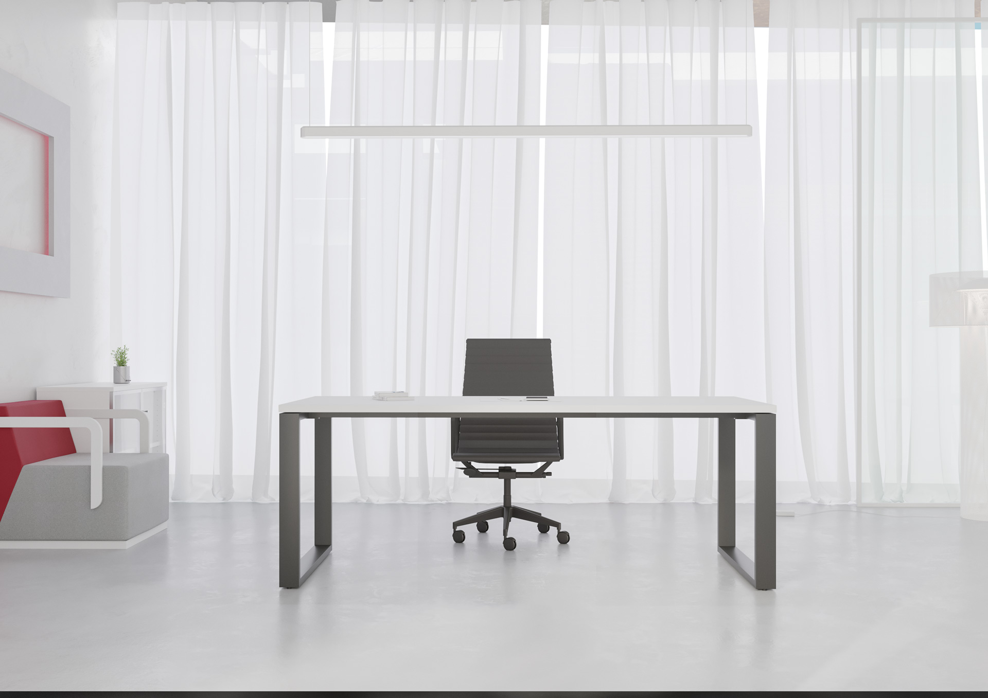 mesa de oficina rectangular force close - Limobel Inwo