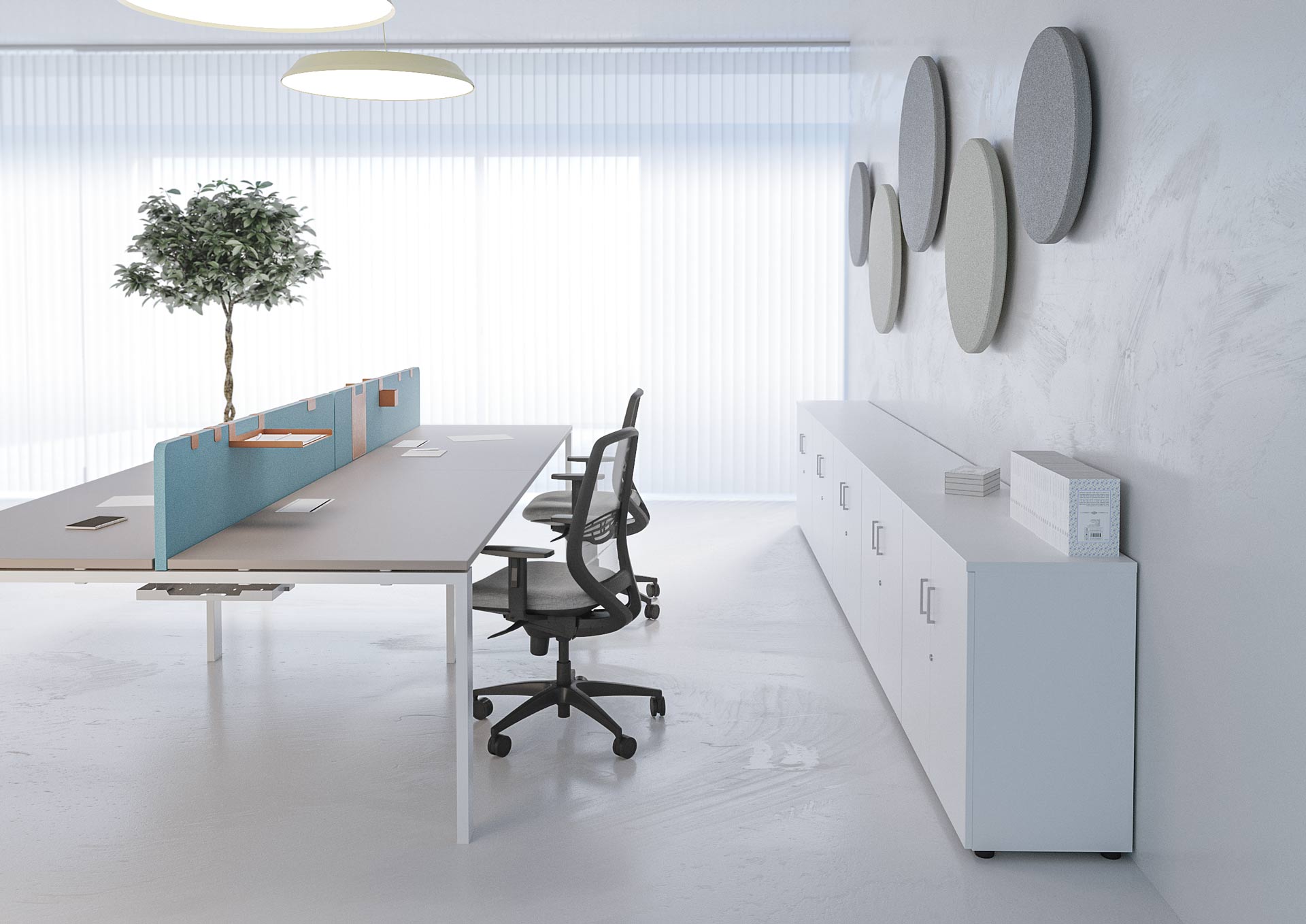 Mesa de oficina multipuesto Portico - Limobel Inwo