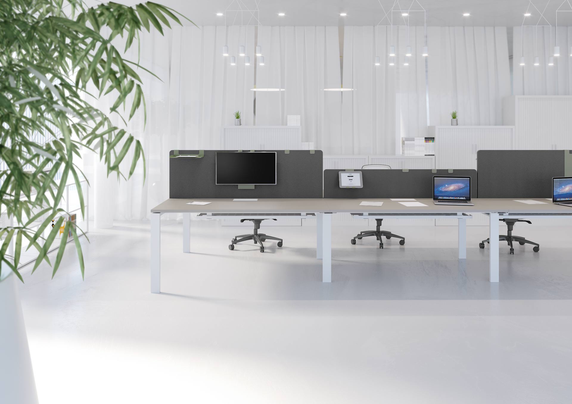 Mesa de oficina multipuesto Portico - Limobel Inwo