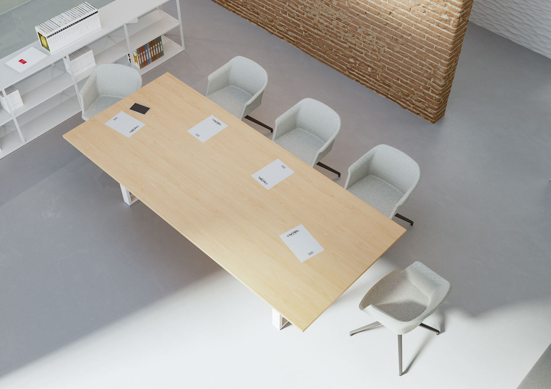 mesa de reunión rectangular close - Limobel Inwo