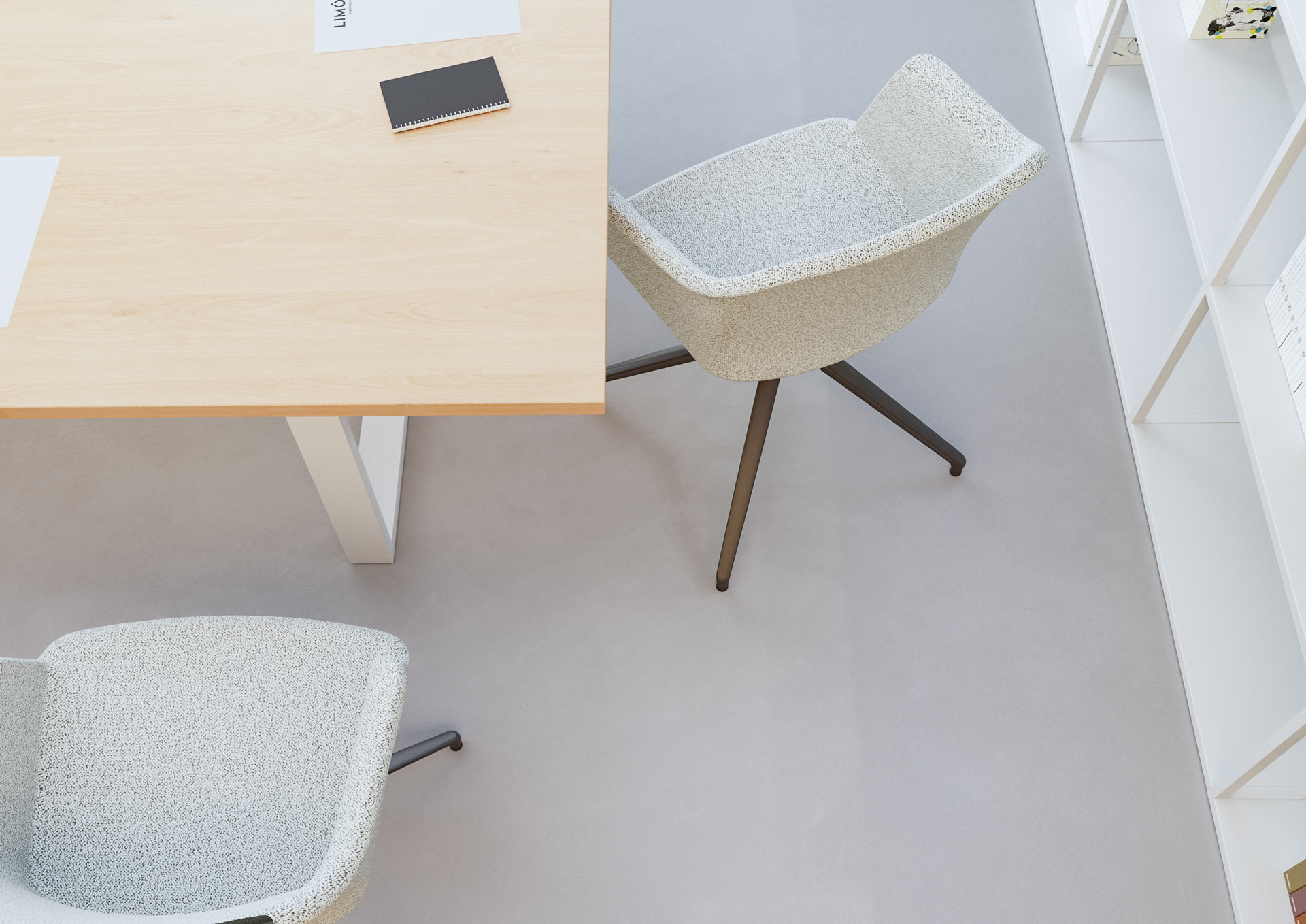 Mesa de Oficina Serie Force - Mesa de reunión rectangular detalle patas - Limobel Inwo