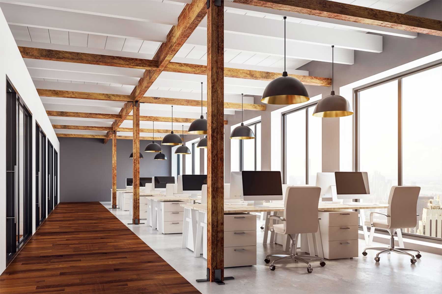 Materiale sy mobiliario sostenible en las oficinas