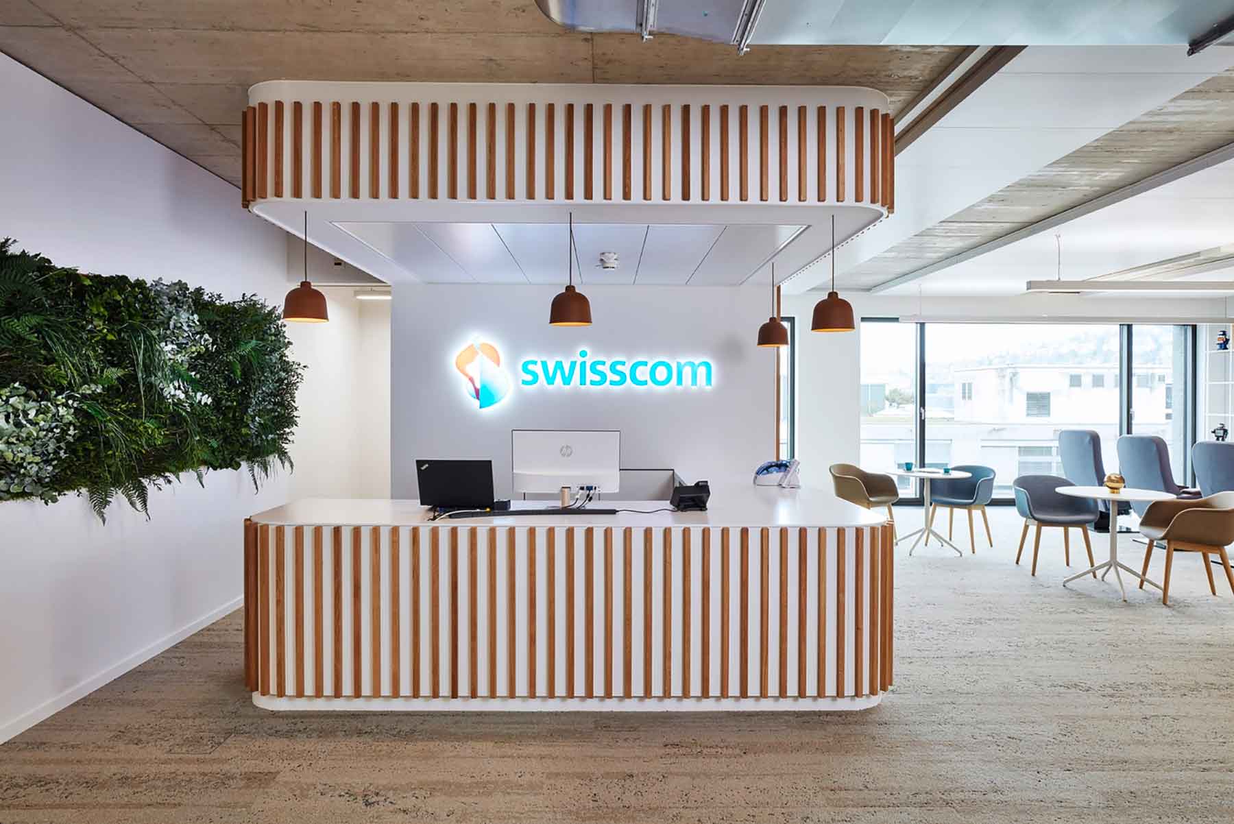 Zonas de recepción y mostradores de oficina