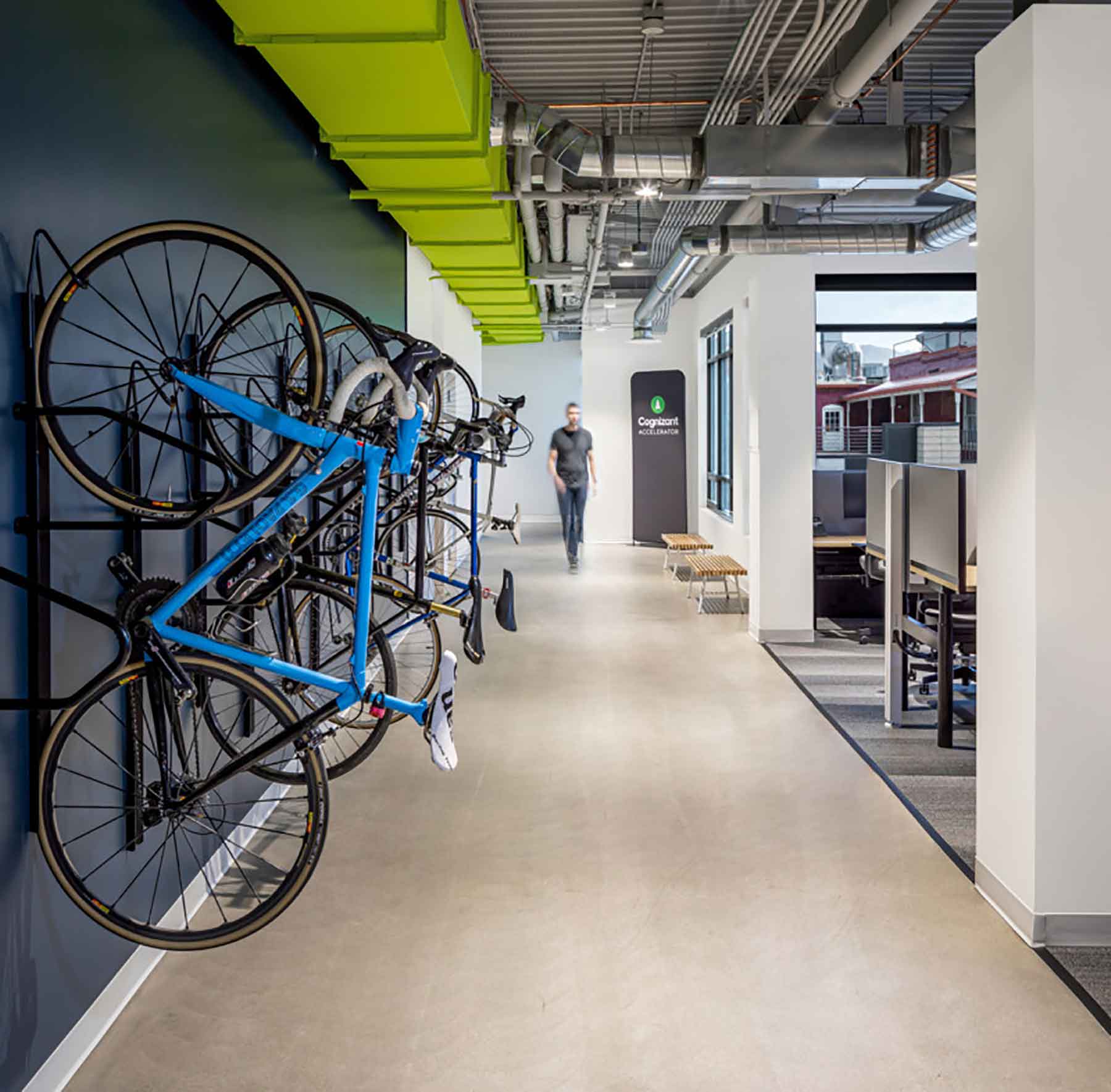 Estacionamiento para bicicletas en oficinas