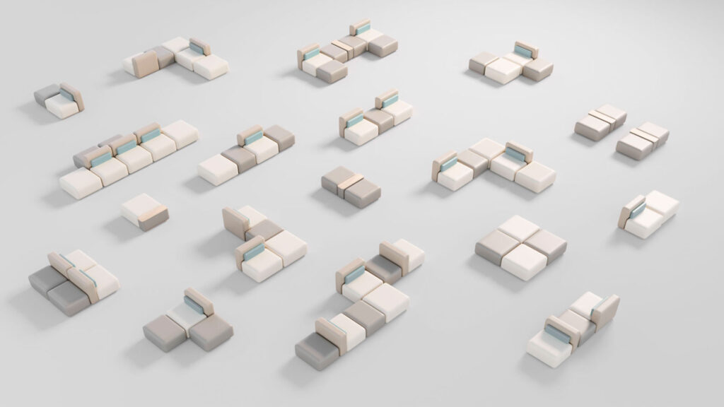 asientos modulares bold