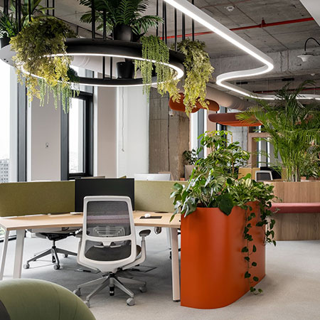 plantas en puestos de trabajo