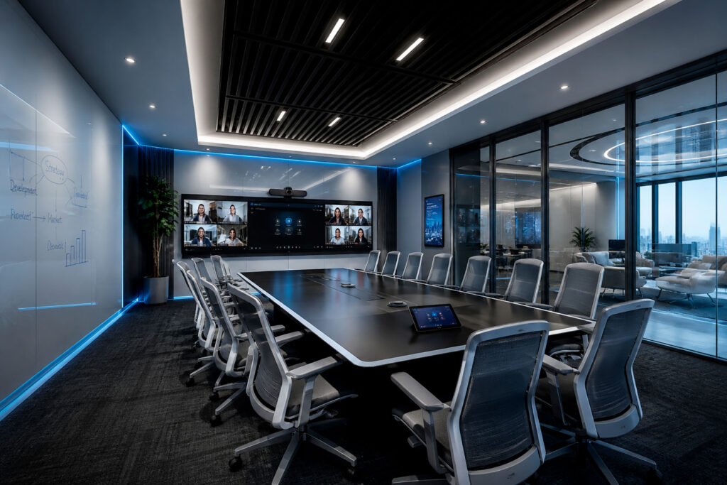 sala de reuniones de una empresa tecnológica